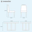 Ver imagem 7 de Conjunto Sala de Jantar Slim Mesa Pé Palito e 4 Cadeiras Monaco Móveis Mundial