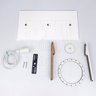 Luminaria Pendente Duplo Koni E27 Madeira Mdf Cq Desmontada:branco - 7