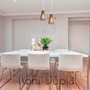 Ver imagem 5 de Luminaria Pendente Duplo Koni E27 Madeira Mdf Cq Desmontada:branco