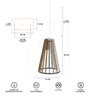 Luminaria Pendente Duplo Koni E27 Madeira Mdf Cq Desmontada:branco - 8
