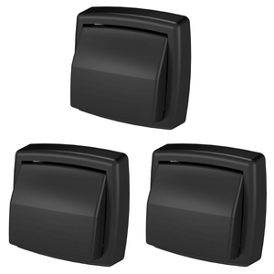 Kit 3 Acabamento Valvula Descarga Deca Hydra Max Abs Preto