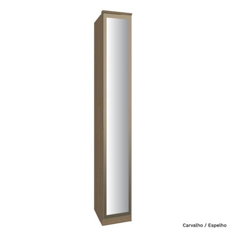 Guarda Roupa Modulado 01 Porta de Vidro 245cm com Prateleira Setiba