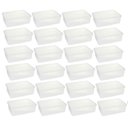 Ver imagem 1 de Kit 24 Caixas Organizadoras 3,5l Plasvale Cestos Plásticos com Tampa Retangulares