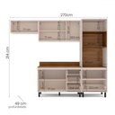 Ver imagem 4 de Cozinha Completa Koya 8 Portas 4 Gavetas 40250041 Creme - Politorno