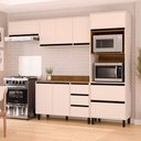 Ver imagem 1 de Cozinha Completa Koya 8 Portas 4 Gavetas 40250041 Creme - Politorno