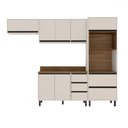 Ver imagem 2 de Cozinha Completa Koya 8 Portas 4 Gavetas 40250041 Creme - Politorno