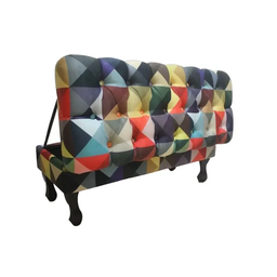 Recamier Baú Luis Xv Capitonê Retrô 140cm Suede Triângulo Pés Madeira Ms Decor - 2