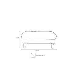 Recamier Baú Luis Xv Capitonê Retrô 140cm Suede Triângulo Pés Madeira Ms Decor - 4