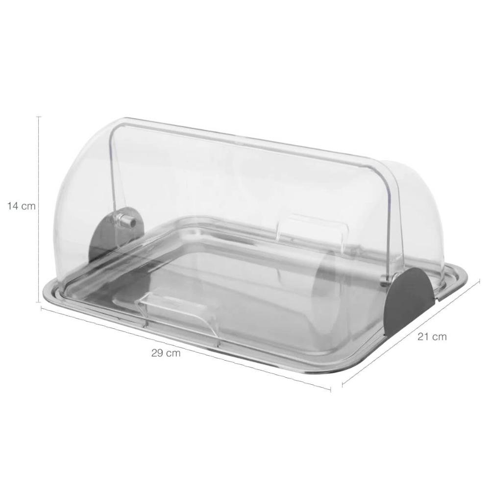 Kit Café da Manhã Porta Frios Duplo com Pegador Açucareiro e Porta Pão Aço Inox - 5