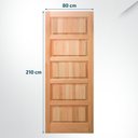 Ver imagem 2 de Folha de Porta Maciça em Eucalipto Acabamento Natural 210x80cm PP01 Cruzeiro Portas