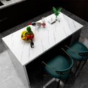 Ver imagem 4 de Papel de Parede Adesivo Cozinha Alta Temperatura Marmore Carrara