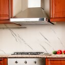 Ver imagem 3 de Papel de Parede Adesivo Cozinha Alta Temperatura Marmore Carrara