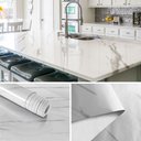Ver imagem 6 de Papel de Parede Adesivo Cozinha Alta Temperatura Marmore Carrara