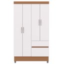 Ver imagem 7 de Guarda Roupa Solteiro 103cm com 4 Portas Ideal Flex Branco - Vila Rica