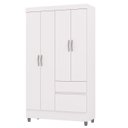 Ver imagem 2 de Guarda Roupa Solteiro 103cm com 4 Portas Ideal Flex Branco - Vila Rica
