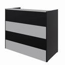 Ver imagem 4 de Balcão de Atendimento Recepção Consultório F5 120cm Cinza Sagrado com Preto F5 Office