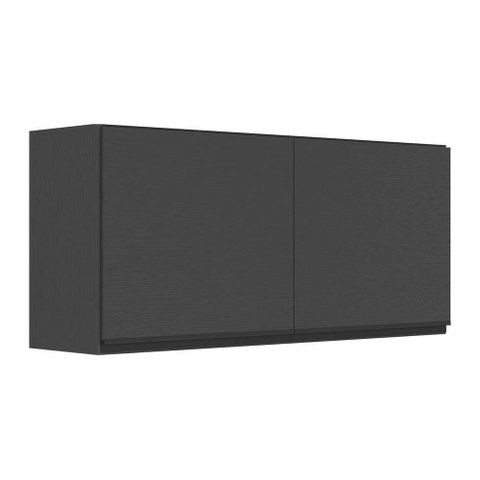 Armário Aéreo Cozinha 120 Cm 2 Portas Mp3682.895 Preto