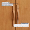 Ver imagem 5 de Guarda-Roupa Casal 8 Portas 6 Gavetas com Pés MDF 236cm Serenata Marrom Amêndoa Clean