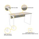 Ver imagem 3 de MESA P/ ESCRITÓRIO 170X70 PANDIN P25TUB - NOGUEIRA/BRANCO