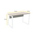 Ver imagem 2 de MESA P/ ESCRITÓRIO 170X70 PANDIN P25TUB - NOGUEIRA/BRANCO