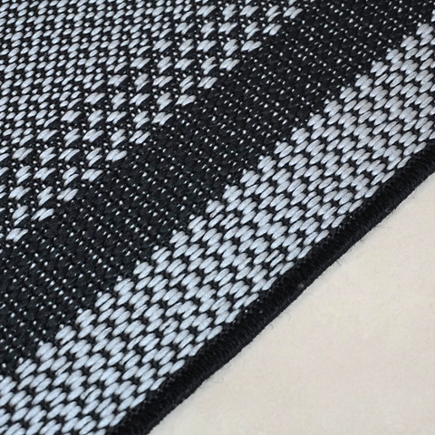 Tapete Passadeira Sisal Lancer 80x66cm Antiderrapante: Tapete Passadeira - Preto/Cinza PS33