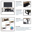 Ver imagem 4 de Rack Gamer com LED Estilo Industrial Telado para Televisão até 60 Polegadas