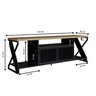 Rack Gamer com Led Estilo Industrial Mesa para Televisão Tv:preto com Mel - 9
