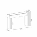 Ver imagem 5 de Aparador Denver para Sala de Estar/ Jantar com Espelho Cinamomo/ Off White - Bela Móveis