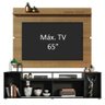 Rack Madesa Cancun e Painel para Tv até 65 Polegadas - Preto/rustic - 4