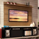Ver imagem 1 de Rack Madesa Cancun e Painel para Tv até 65 Polegadas - Preto/rustic