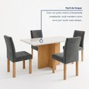 Ver mais imagens de Conjunto de Mesa de Jantar 4 Lugares Retangular 120x80cm MDF Cinamomo Off White Grafite