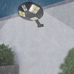 Luminaria Solar Sensor Movimento Presença Controle LED Branco Frio Parede Rua Jardim Quintal Casa Se - 5