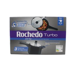 Panela de Pressão Rochedo Turbo Antiaderente 4,5l Preta Ir45 - 3