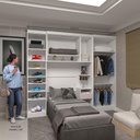 Ver imagem 6 de Quarto Completo Alpes 6 Portas 1 Gaveta MDP 97cm Branco e Rosa Luciane