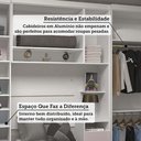 Ver imagem 3 de Quarto Completo Alpes 6 Portas 1 Gaveta MDP 97cm Branco e Rosa Luciane