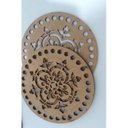 Ver imagem 2 de Base Tampa Arabesco Mdf Crochê Fio Malha Redonda 15cm - 10un
