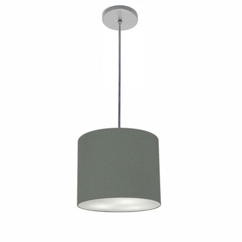 Lustre Luminária Pendente Vivare Free Lux Pe-4107cz Cúpula em Tecido 25x20cm