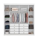 Ver imagem 5 de Guarda Roupa Casal 2 Portas 8 Gavetas 100% MDF com Espelho Trieste Branco/Neve
