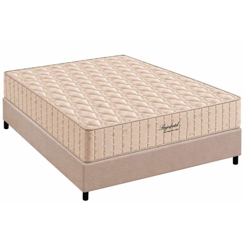 Colchão Casal Molas Superlastic Anjos Hotel + Base Crc Suede Clean (138x188) - D Angelis Anjos