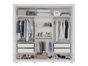 Ver imagem 3 de Guarda-Roupa Casal 3 Portas de Correr com Espelho e 4 Gavetas 185,5cm Multimóveis Branco