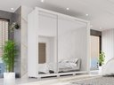 Ver imagem 1 de Guarda-Roupa Casal 3 Portas de Correr com Espelho e 4 Gavetas 185,5cm Multimóveis Branco