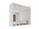 Ver imagem 4 de Guarda-Roupa Casal 3 Portas de Correr com Espelho e 4 Gavetas 185,5cm Multimóveis Branco