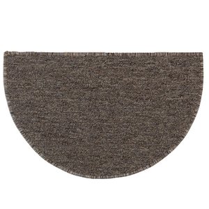 Capacho Tapete Porta Entrada Meia Lua 38x60 Tricolor Bege