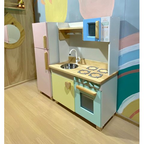 Cozinha Super Cheff Colorida com Suporte de Pano - Brinquedo Infantil