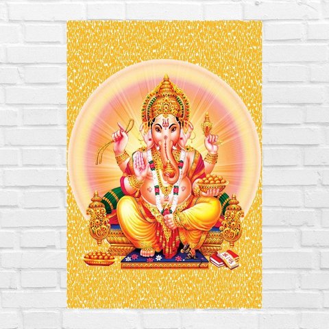 Placa Decorativa Mdf Ganesha Tamanho 20x27cm Modelo 3
