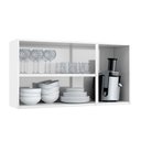 Ver imagem 3 de Armário De Cozinha De Aço Aéreo Triplo Médio Telasul Branco