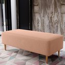 Ver mais imagens de Kit 02 Puffs Bali W01 Pés Palito 120x50 Cm Linho Rosê