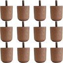 Ver imagem 1 de Conjunto 12 Pés Baixos para Cama Box de Madeira 5cm Cor Mel Solteiro Casal Queen King