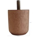 Ver imagem 3 de Conjunto 12 Pés Baixos para Cama Box de Madeira 5cm Cor Mel Solteiro Casal Queen King