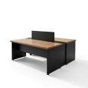 Ver imagem 1 de Plataforma 2 Lugares 900x1200x700 Castanho Tannat /preto C/caixa/ 4 Tomadas Eletricas